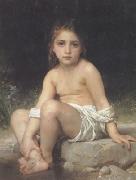 Adolphe William Bouguereau Child at Bath (mk26) oil on canvas